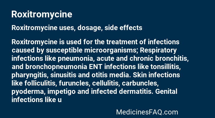 Roxitromycine