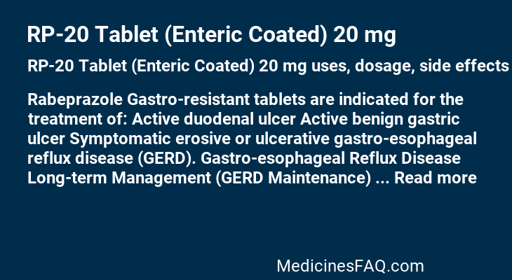 RP-20 Tablet (Enteric Coated) 20 mg
