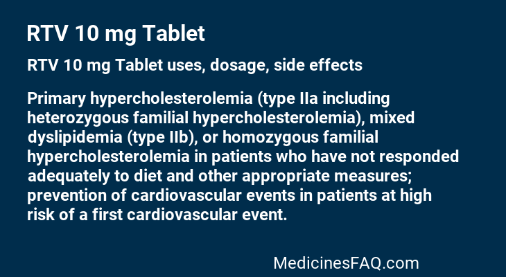 RTV 10 mg Tablet