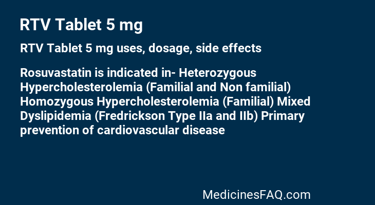 RTV Tablet 5 mg