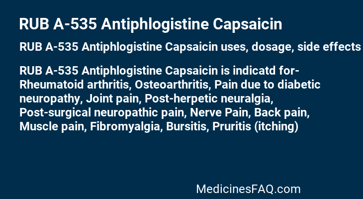 RUB A-535 Antiphlogistine Capsaicin