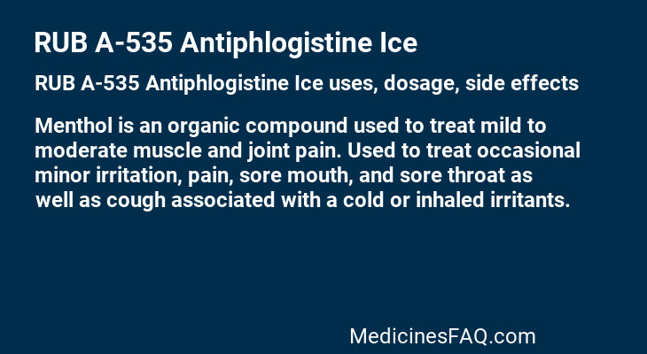 RUB A-535 Antiphlogistine Ice