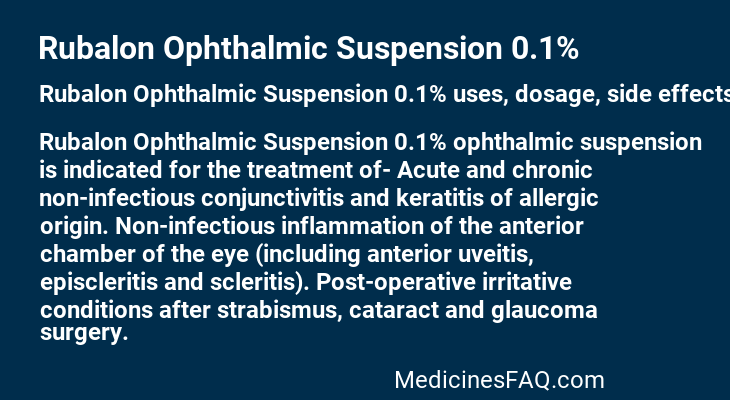 Rubalon Ophthalmic Suspension 0.1%