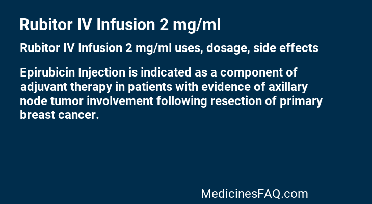 Rubitor IV Infusion 2 mg/ml