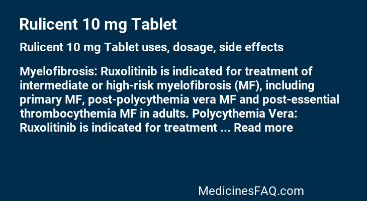 Rulicent 10 mg Tablet