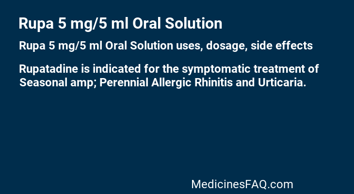 Rupa 5 mg/5 ml Oral Solution