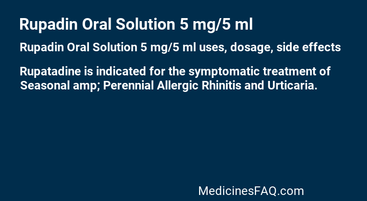 Rupadin Oral Solution 5 mg/5 ml