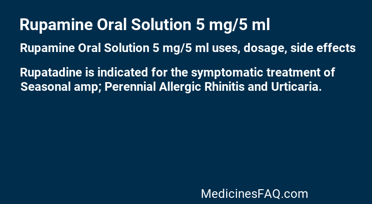 Rupamine Oral Solution 5 mg/5 ml