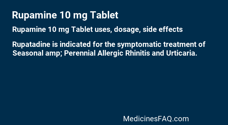 Rupamine 10 mg Tablet