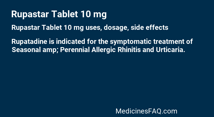 Rupastar Tablet 10 mg