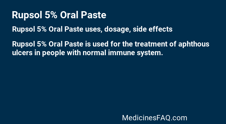 Rupsol 5% Oral Paste