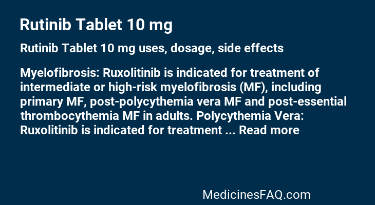 Rutinib Tablet 10 mg