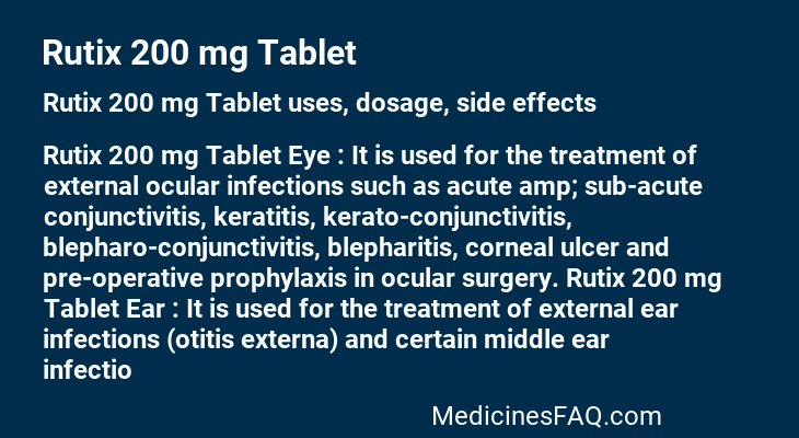 Rutix 200 mg Tablet