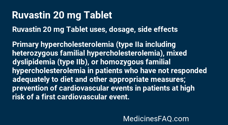 Ruvastin 20 mg Tablet