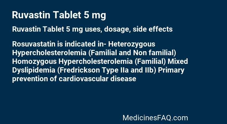 Ruvastin Tablet 5 mg