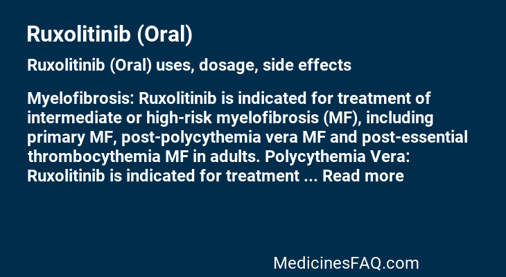 Ruxolitinib (Oral)