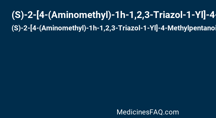(S)-2-[4-(Aminomethyl)-1h-1,2,3-Triazol-1-Yl]-4-Methylpentanoic Acid