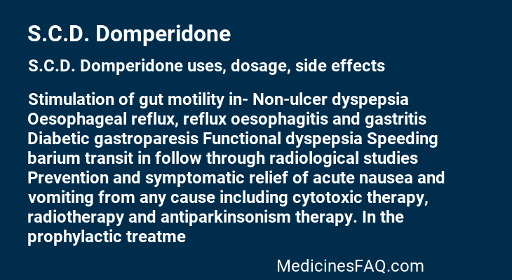 S.C.D. Domperidone