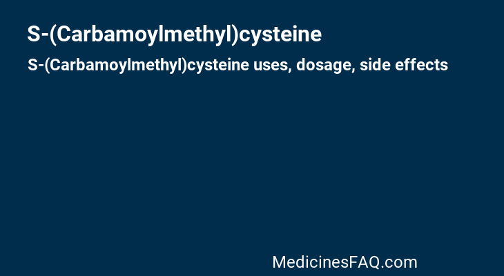 S-(Carbamoylmethyl)cysteine