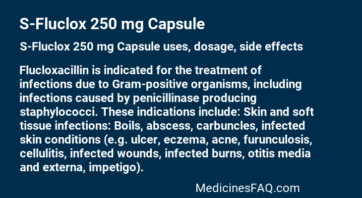 S-Fluclox 250 mg Capsule