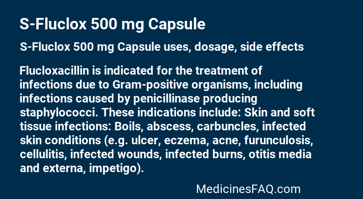 S-Fluclox 500 mg Capsule