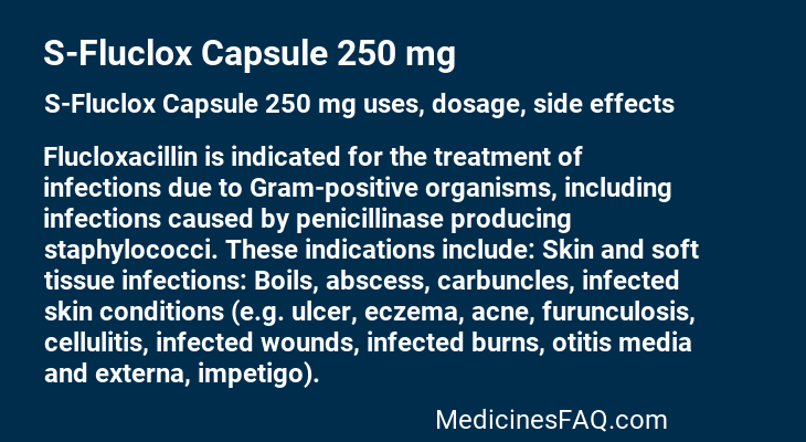 S-Fluclox Capsule 250 mg
