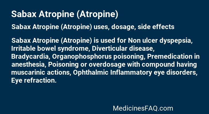 Sabax Atropine (Atropine)