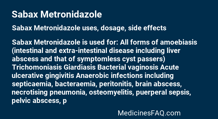 Sabax Metronidazole