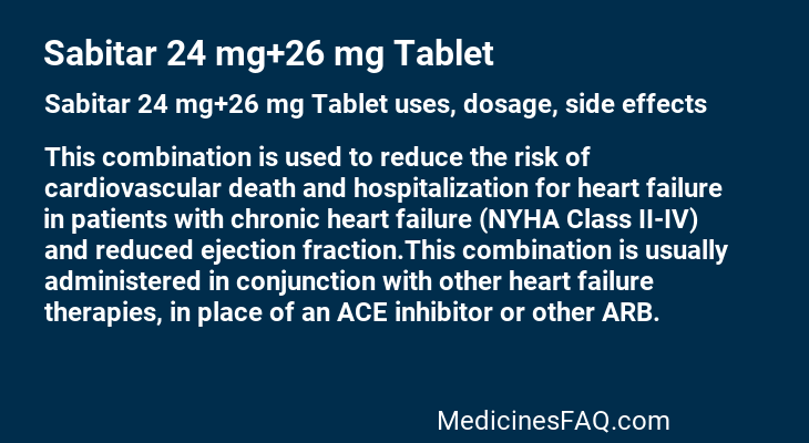 Sabitar 24 mg+26 mg Tablet