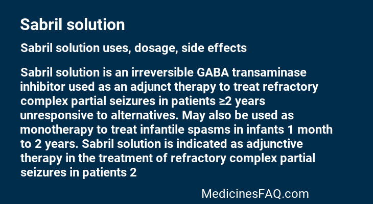 Sabril solution