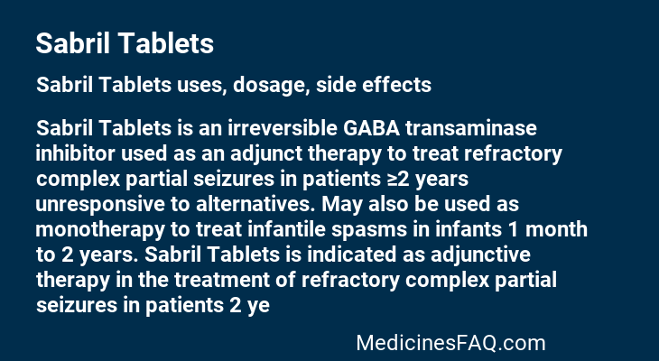 Sabril Tablets