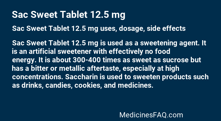 Sac Sweet Tablet 12.5 mg