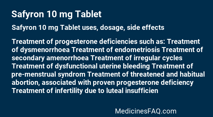 Safyron 10 mg Tablet