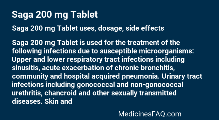 Saga 200 mg Tablet