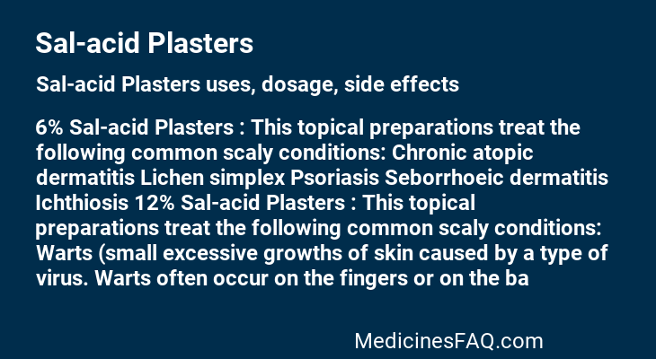 Sal-acid Plasters