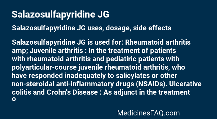 Salazosulfapyridine JG