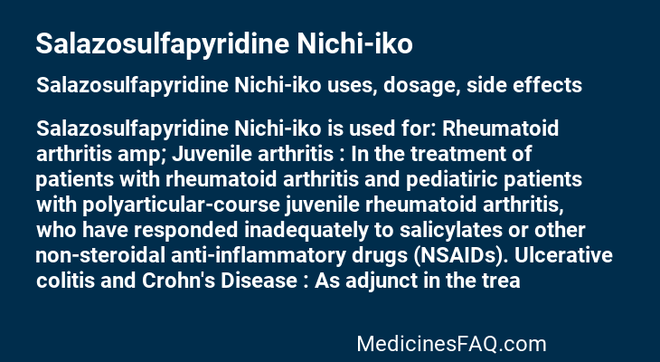 Salazosulfapyridine Nichi-iko