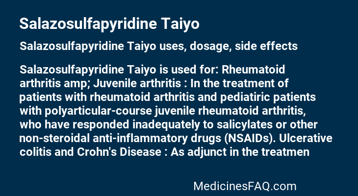 Salazosulfapyridine Taiyo