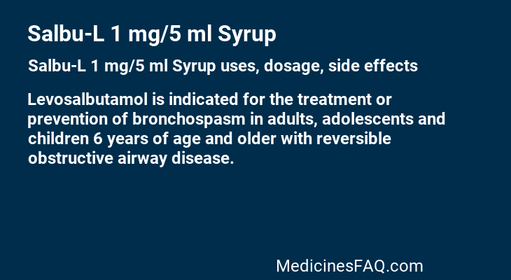 Salbu-L 1 mg/5 ml Syrup