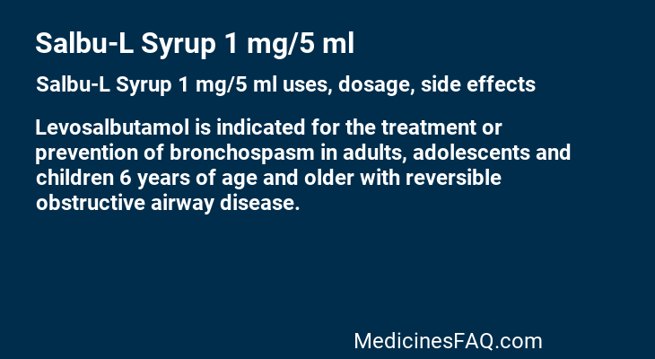 Salbu-L Syrup 1 mg/5 ml