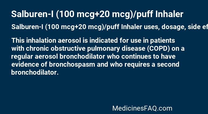 Salburen-I (100 mcg+20 mcg)/puff Inhaler