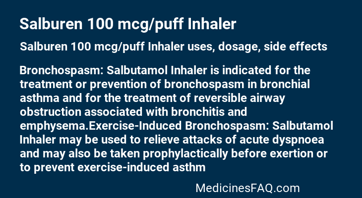 Salburen 100 mcg/puff Inhaler