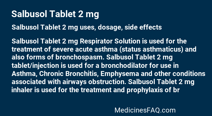 Salbusol Tablet 2 mg