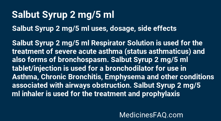 Salbut Syrup 2 mg/5 ml