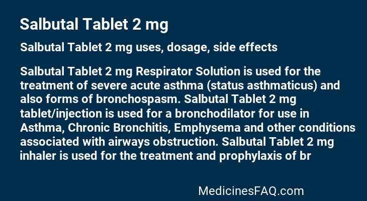 Salbutal Tablet 2 mg