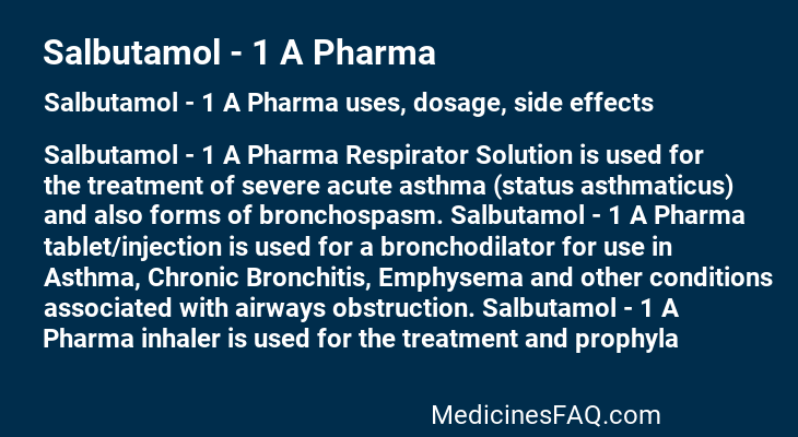 Salbutamol - 1 A Pharma