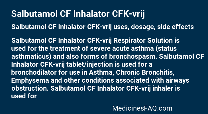 Salbutamol CF Inhalator CFK-vrij