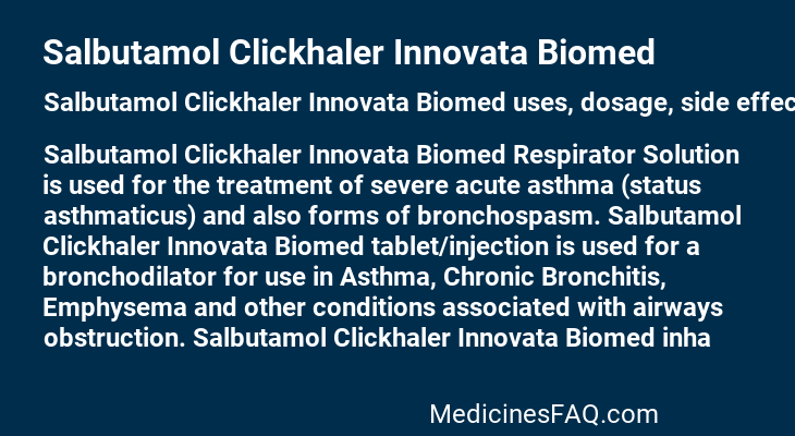 Salbutamol Clickhaler Innovata Biomed