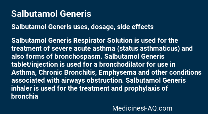 Salbutamol Generis