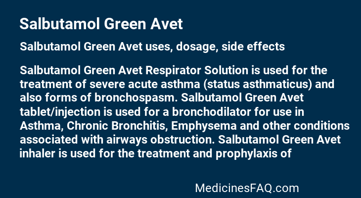 Salbutamol Green Avet